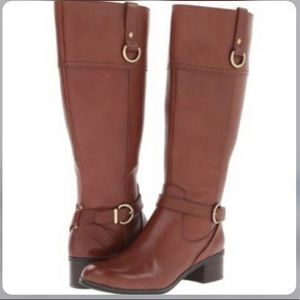 Bandolino cognac knee high leather boots